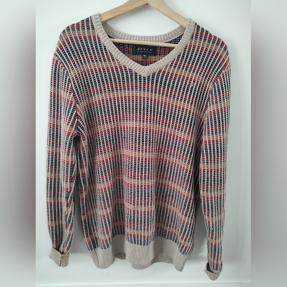 Multicolor V-Neck Sweater